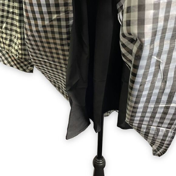 Sister Jane Glint Check Smock Dress in Black and Silver with Collar Detail - Picture 6 of 12